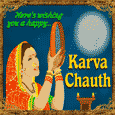 A Happy Karva Chauth Ecard.
