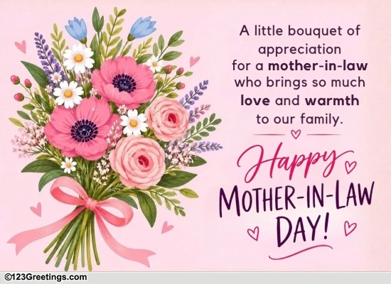 A Floral Ecard For Mother In Law Day