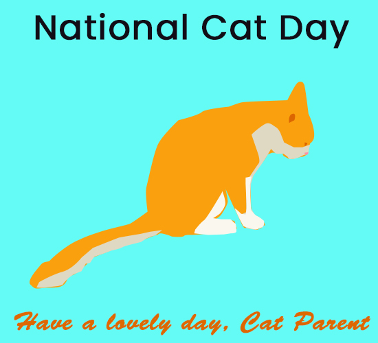 National Cat Day, Ginger Cat. Free National Cat Day eCards 123 Greetings