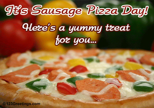 Yummy Sausage Pizza Day!