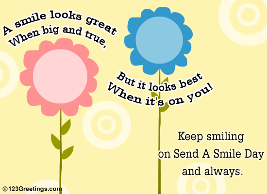 Smile happy looks good on you | Friendship Cards & Quotes 🎎🤩 | Send real postcards online