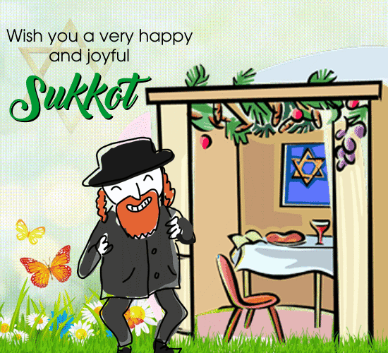 A Happy And Joyful Sukkot Card For You.