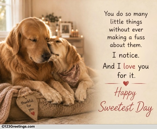 Sweetest Day Card For Your Partner