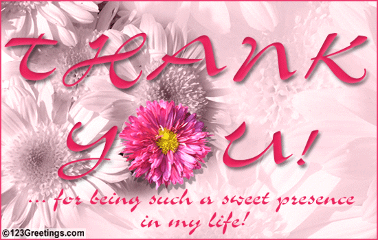 You Blossom My Days! Free Thank You eCards, Greeting Cards | 123 Greetings