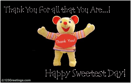 A Sweetest Day Thank You Card!