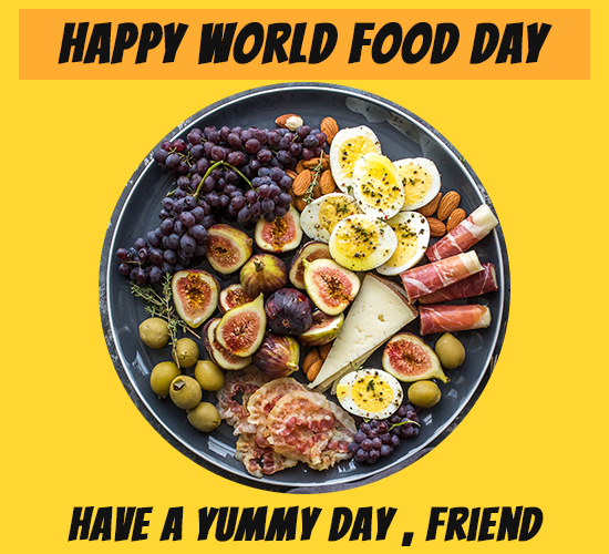 Happy World Food Day Plate.