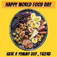 Happy World Food Day Plate.