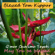 Blessed Yom Kippur, Flower...