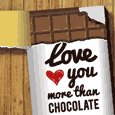Barre De Chocolat Et Amour.