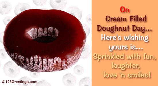 Fun Wish On Cream Filled Donut Day!