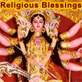Warm Wish With A Prayer On Durga Puja.