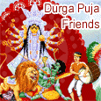 Happy And Colorful Durga Puja.