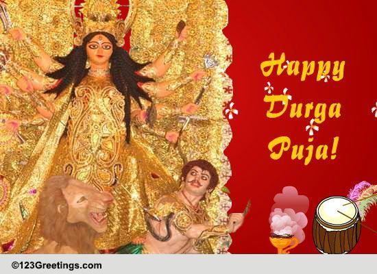 A Warm Wish On Durga Puja. Free Happy Durga Puja eCards, Greeting Cards ...