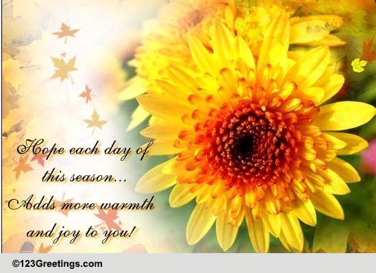 Chrysanthemum, As Bright As Autumn... Free Flowers eCards | 123 Greetings