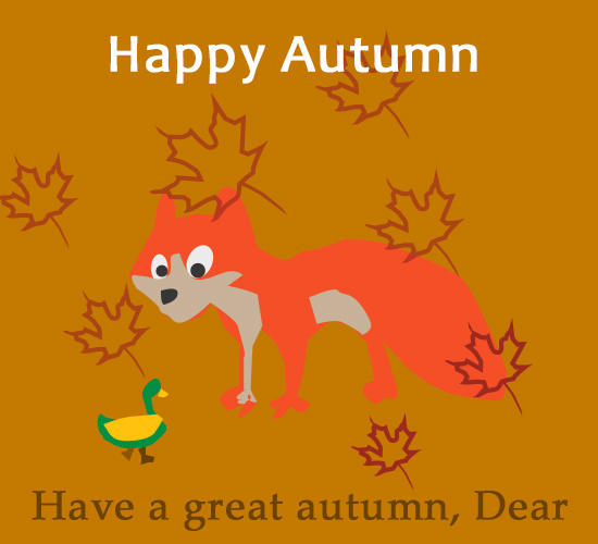 Happy Autumn, Cute Fox.