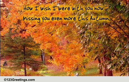 Missing You Even More This Autumn... Free Miss You eCards | 123 Greetings