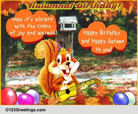 Birthday Wishes In Fall Colors!