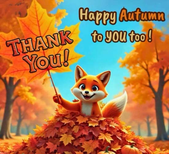 Say Thanks For Autumn Wishes Received