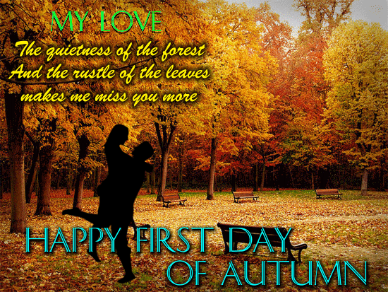 A First Day Of Autumn Card For You.