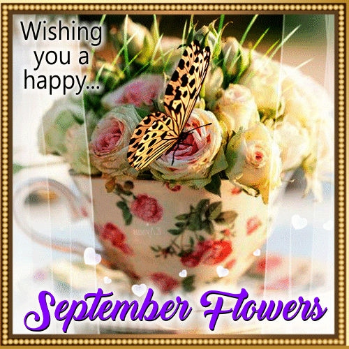 A Happy September Flowers Card.