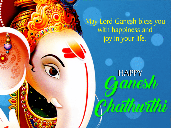 Ganesh Chaturthi Blessings Ecard.