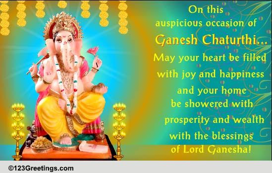 Lord Ganesha's Blessings... Free Ganesh Chaturthi eCards, Greeting ...