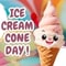 Cute Wish On Ice Cream Cone Day.