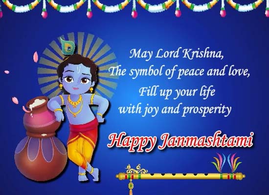 Krishna’s Blessings. Free Janmashtami eCards, Greeting Cards | 123 ...