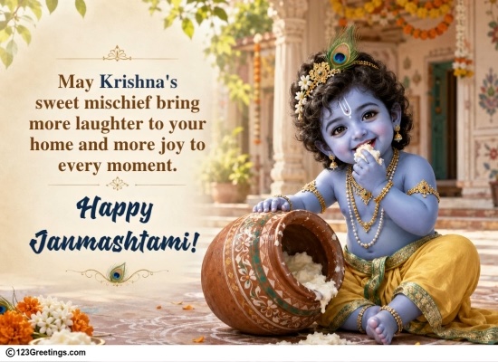 Wish Dear Ones A Joyful Janmashtami