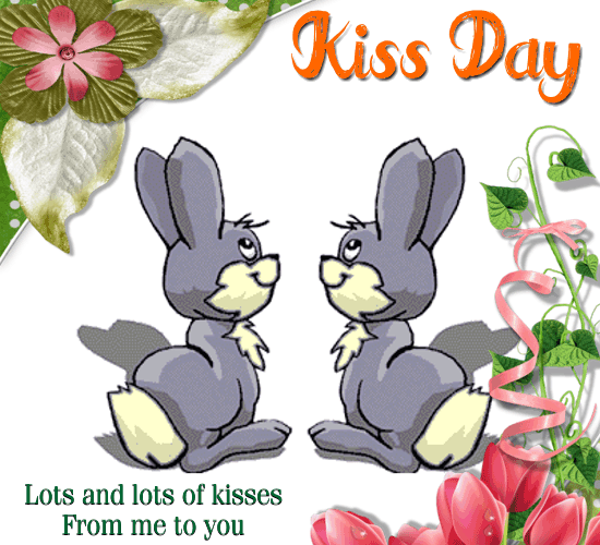 My Cute Kiss Day Ecard.