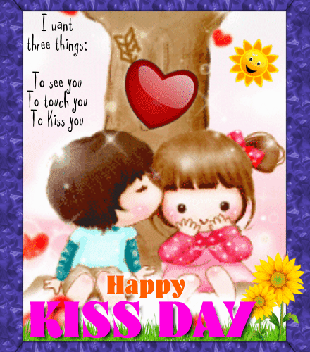 A Kiss Day Card For Someone Special.