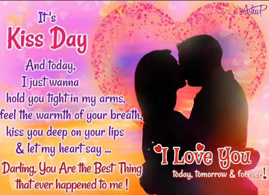 Wanna Kiss You & Say I Love You! Free Kiss Day eCards | 123 Greetings