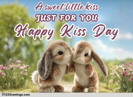 Send This Cute Kiss Day Ecard