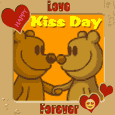 Une carte de jour de baiser mignonne et drôle pour vous