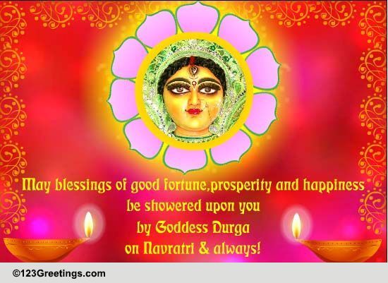 Blessings Of Good Fortune... Free Navratri eCards, Greeting Cards | 123 ...