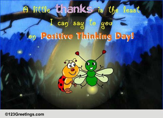 Thinking. Thanks A Little Thanks... Free Positive Thinking Day eCards, Greeting Cards ...