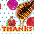 Sweet Thanks With Sweet Honey Fruits.