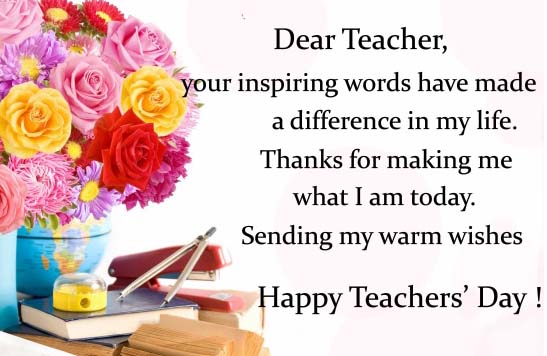 Thanks For Making Me What I Am Today. Free Teachers' Day (India) eCards ...