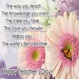 The World&#x92;s Best Teachers&#x92; Day.