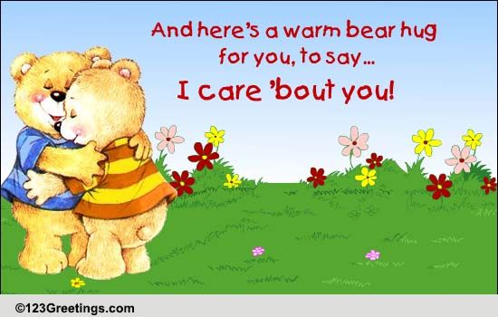 A Warm Bear Hug! Free Teddy Bear Day eCards, Greeting Cards | 123 Greetings