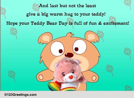 Loads Of Fun On Teddy Bear Day! Free Teddy Bear Day eCards | 123 Greetings