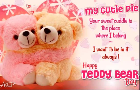 Wish I Was The Teddy In Your Arms Free Teddy Bear Day eCards | 123 ...