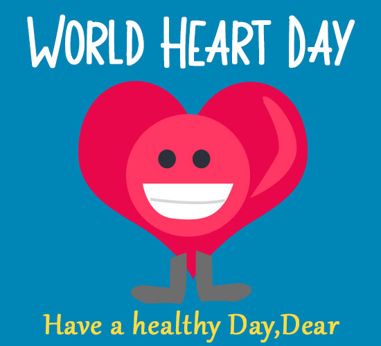 World Heart Day, Cute Card.