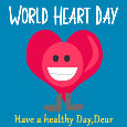 World Heart Day, Cute Card.