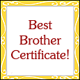 The Best Brother Certificate!