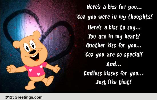 Here's A Kiss For You! Free Husband & Wife eCards, Greeting Cards | 123 ...