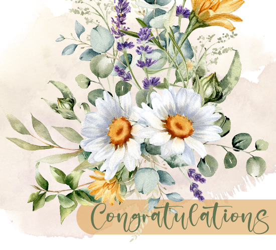 Floral Congratulations Card.