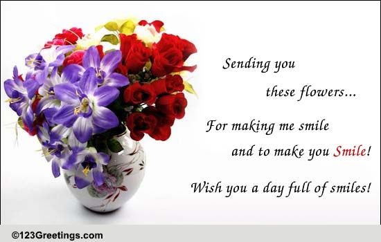 sending flowers ecard