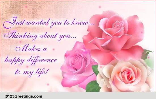 You Make A Happy Difference! Free Roses eCards, Greeting Cards | 123 ...