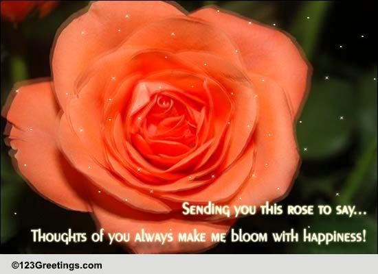 Bloom With Happiness! Free Roses eCards, Greeting Cards | 123 Greetings